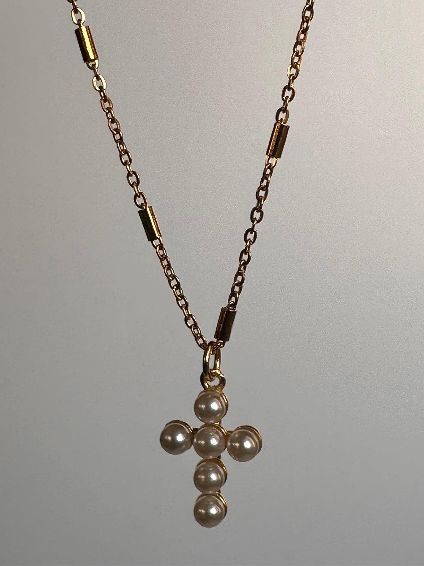 Pearl Cross Necklace