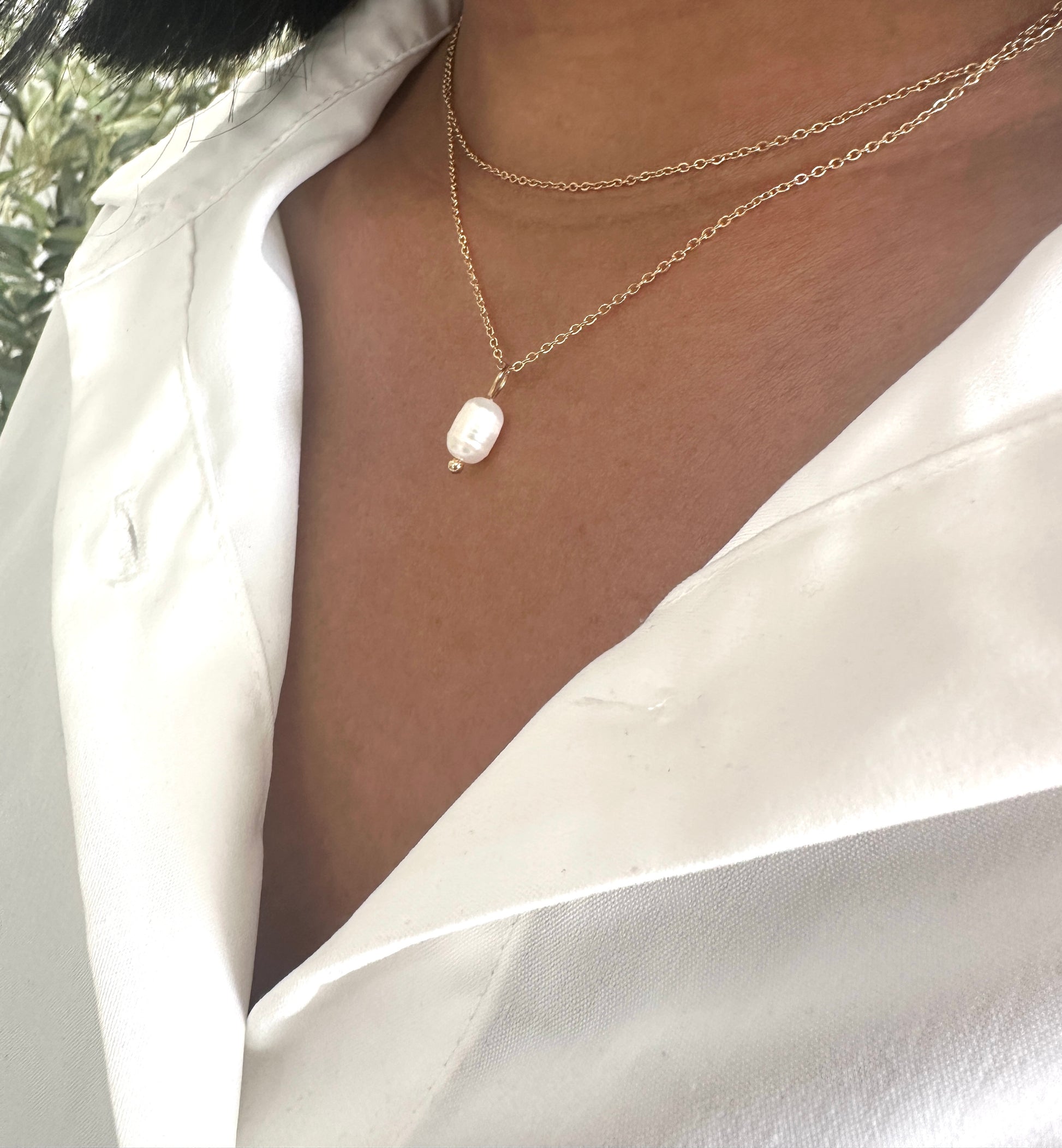 Naomi Double Layered Pearl Necklace