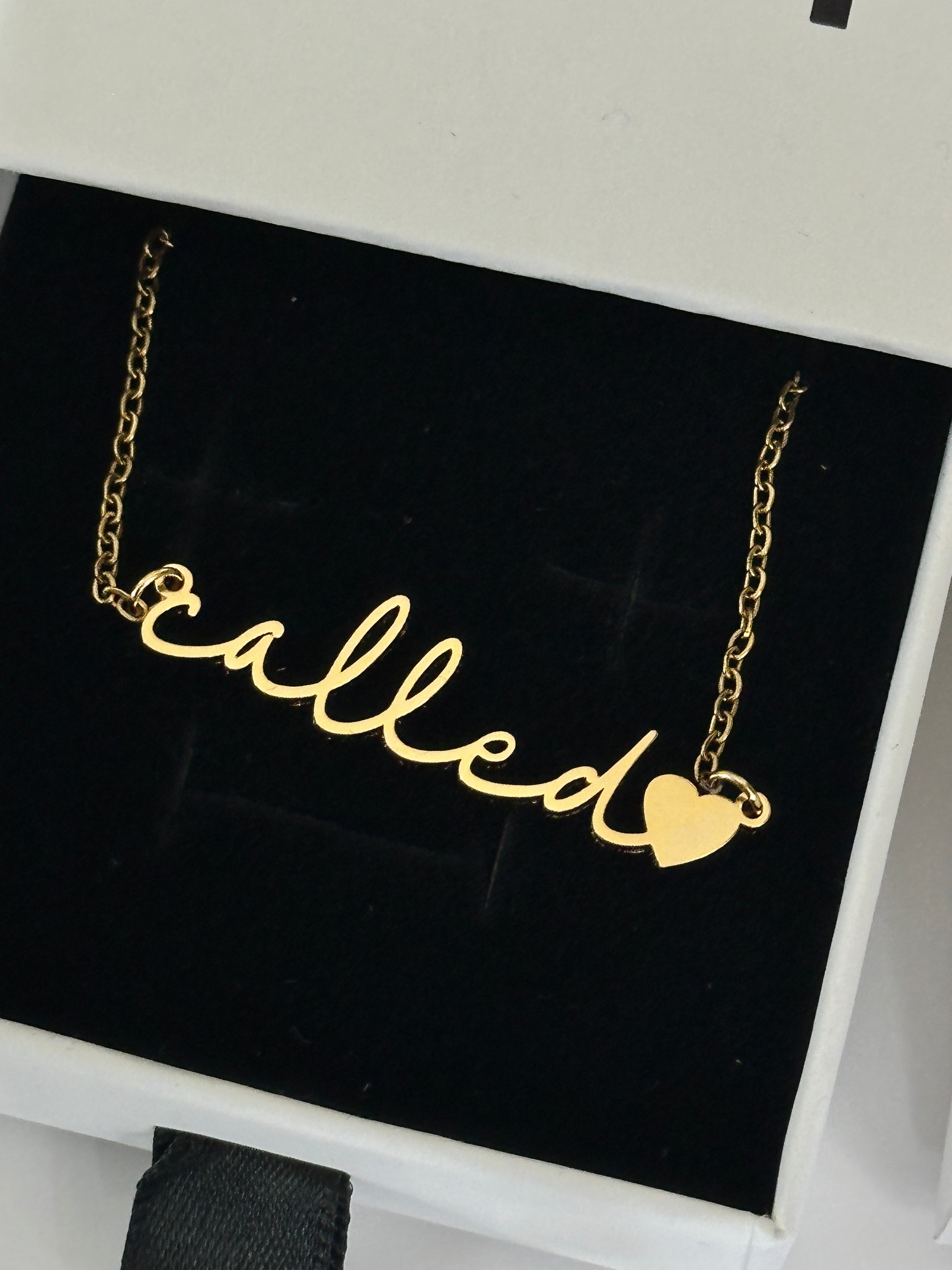 Close-up of Called pendant necklace showing elegant design for faith-based jewelry