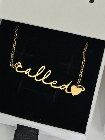 Close-up of Called pendant necklace showing elegant design for faith-based jewelry