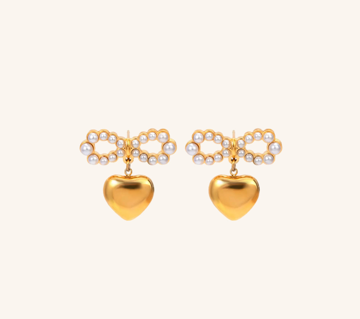 faith-based earrings reminding us to love like Jesus with pearls for elegance.